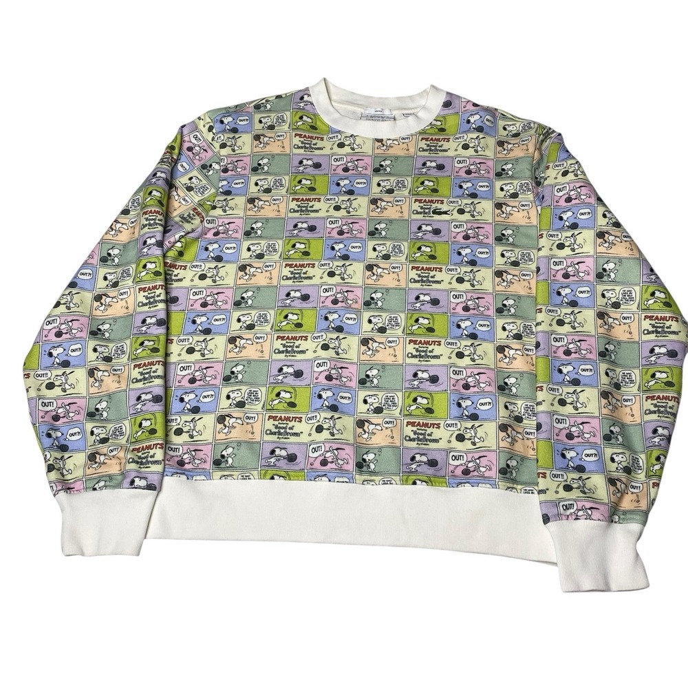 Lacoste X Peanuts Unisex Sz XL Crewneck Sweater Pullover‎ Snoopy Cartoons